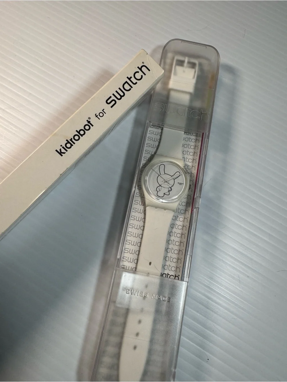 SWATCH X KID ROBOT white “Dunny” watch NWOT